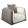 Fauteuil ITALIA coloris blanc et gris cendr&eacute; image pub1