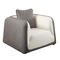 Fauteuil ITALIA coloris blanc et gris cendr&eacute;
