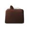 Fauteuil moderne blanc et chocolat en microfibre Italia