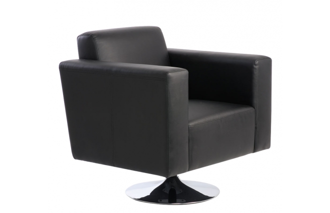 Fauteuil noir pivotant contemporain Boston