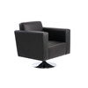 Fauteuil noir pivotant contemporain Boston