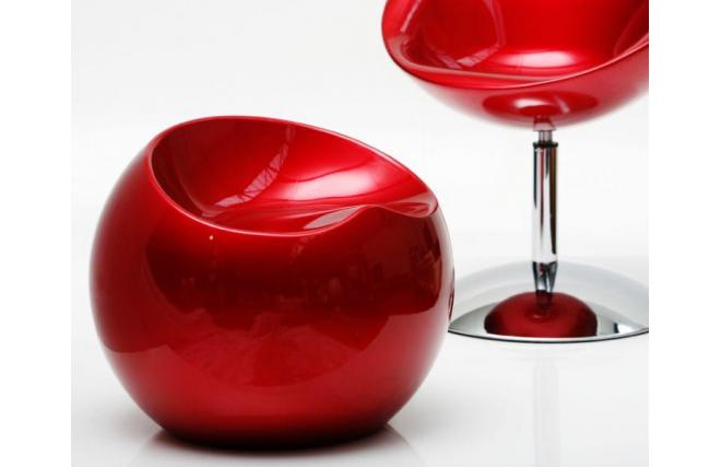 Fauteuil / pouf design rouge COMFY BALL
