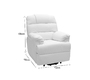 Fauteuil relax &eacute;lectrique releveur blanc PHOEBE