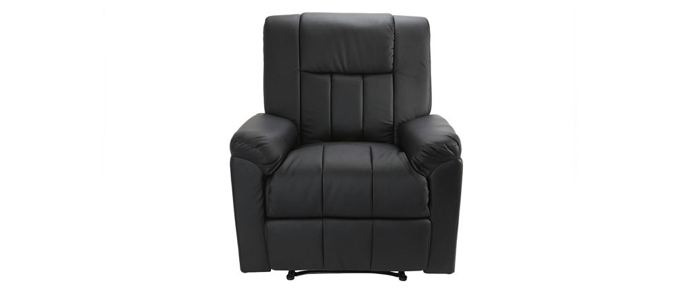Fauteuil relax noir manuel Joey