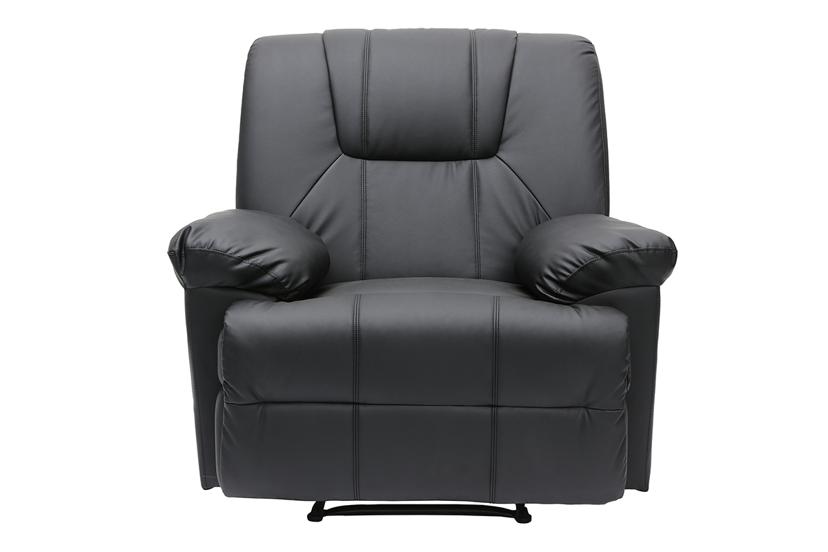 Fauteuil relax noir manuel Ross