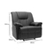 Fauteuil relax noir manuel Ross
