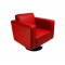 Fauteuil rouge pivotant contemporain Boston