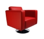 Fauteuil rouge pivotant contemporain Boston