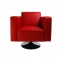 Fauteuil rouge pivotant contemporain Boston