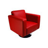 Fauteuil rouge pivotant contemporain Boston