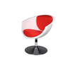 Fauteuil / si&egrave;ge blanc et rouge NEW GROOVY  image pub1