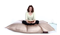 Housse pouf g&eacute;ant matelass&eacute; or BIG MILBAG TREND 