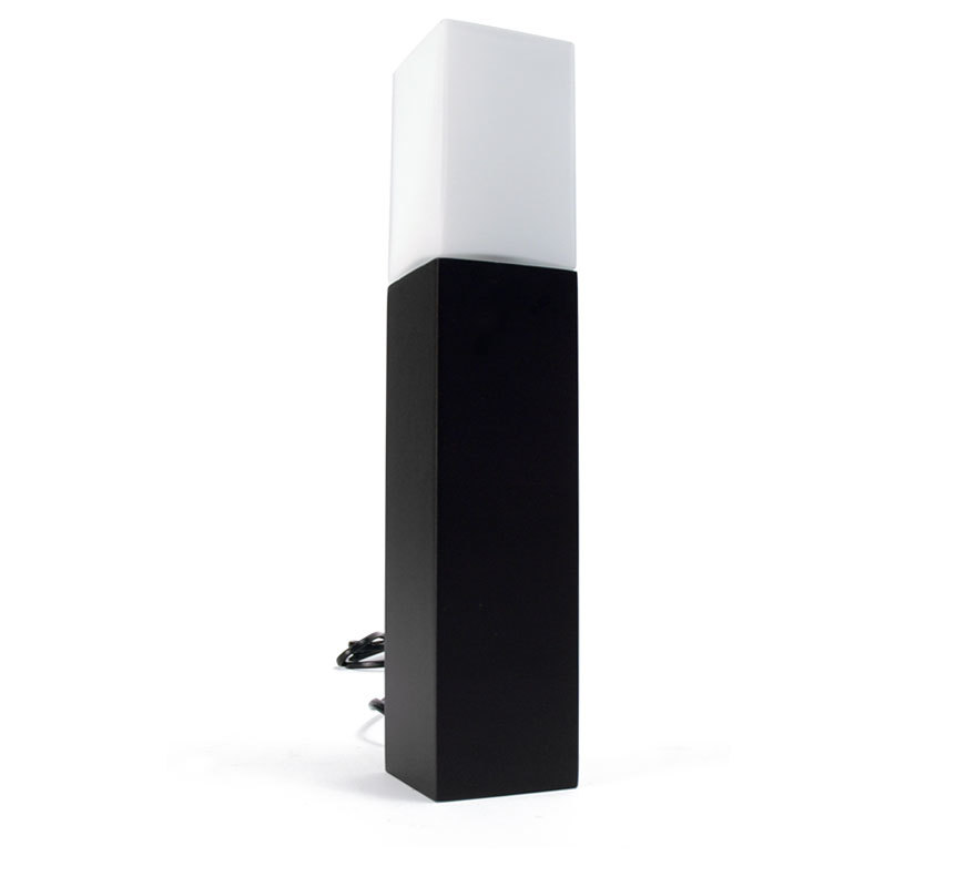 Lampe &agrave; poser WENDY bois/verre hauteur 31 cm