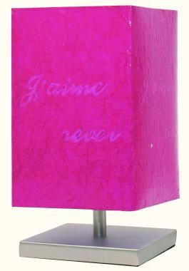 Lampe tactile framboise moderne Message