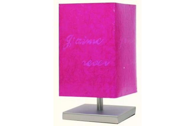 Lampe tactile framboise moderne Message