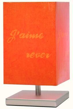 Lampe tactile orange moderne Message