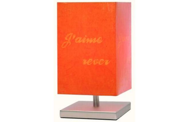 Lampe tactile orange moderne Message