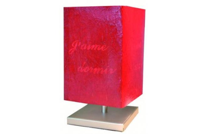 Lampe tactile rouge moderne Message