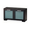 Le buffet ISA en ch&ecirc;ne malaisien 2 portes en verre tremp&eacute; d&eacute;poli - coloris wenge image pub1