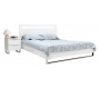 Lit design laqu&eacute; blanc 2 personnes 160x200 HALIFAX