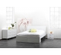 Lit design laqu&eacute; blanc 2 personnes 160x200 NOHA