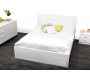 Lit design laqu&eacute; blanc 2 personnes 160x200 NOHA