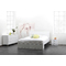 Lit design laqu&eacute; blanc 2 personnes 160x200 NOHA