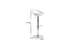 Lot 2 de tabourets de bar / cuisine COMET revetement pvc blanc image 1