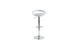 Lot 2 de tabourets de bar / cuisine COMET revetement pvc blanc image 3