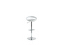 Lot 2 de tabourets de bar / cuisine COMET revetement pvc blanc image 3