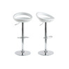 Lot 2 de tabourets de bar / cuisine COMET revetement pvc blanc image pub1