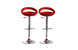 Lot 2 de tabourets de bar / cuisine COMET revetement pvc rouge image 1
