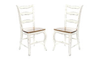 Lot de 2 chaises baroques blanches SOFIA