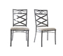 Lot de 2 chaises baroques noires m&eacute;tal VENEZIA