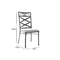 Lot de 2 chaises baroques noires m&eacute;tal VENEZIA