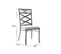 Lot de 2 chaises baroques noires m&eacute;tal VENEZIA