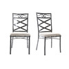 Lot de 2 chaises baroques noires m&eacute;tal VENEZIA