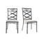Lot de 2 chaises baroques noires m&eacute;tal VENEZIA