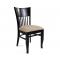 Lot de 2 chaises  ch&ecirc;ne malaisien VERA - coloris weng&eacute;