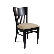Lot de 2 chaises  ch&ecirc;ne malaisien VERA - coloris weng&eacute; image pub1