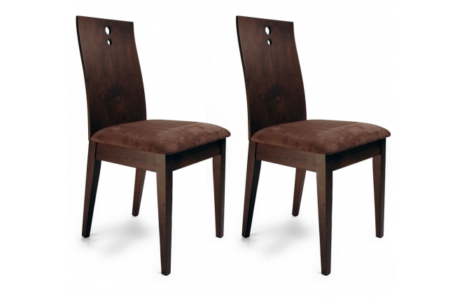 Cuisine Moderne Verte Et Blanche : Lot de 2 chaises cuisine salle à manger BELLA coloris chêne moyen Cuisine Moderne Verte Et Blanche : Lot de 2 chaises cuisine salle à manger BELLA coloris chêne moyen