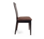 Lot de 2 chaises cuisine / salle &agrave; manger BELLA coloris ch&ecirc;ne moyen  - assise brun fonc&eacute;