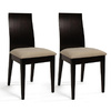 Lot de 2 chaises cuisine / salle &agrave; manger EVA ch&ecirc;ne malaisien  - coloris wenge image pub1