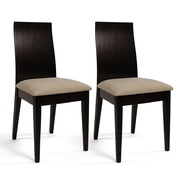 Lot de 2 chaises cuisine / salle &agrave; manger EVA ch&ecirc;ne malaisien  - coloris wenge image pub1