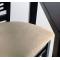 Lot de 2 chaises de bar / cuisine Ellen en ch&ecirc;ne massif - wenge - assise claire