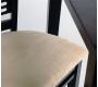 Lot de 2 chaises de bar / cuisine Ellen en ch&ecirc;ne massif - wenge - assise claire
