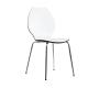Lot de 2 chaises design cuisine blanches et noires AVA