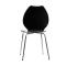 Lot de 2 chaises design cuisine blanches et noires AVA