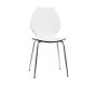 Lot de 2 chaises design cuisine blanches et noires AVA