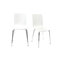 Lot de 2 chaises design cuisine blanches NELLY